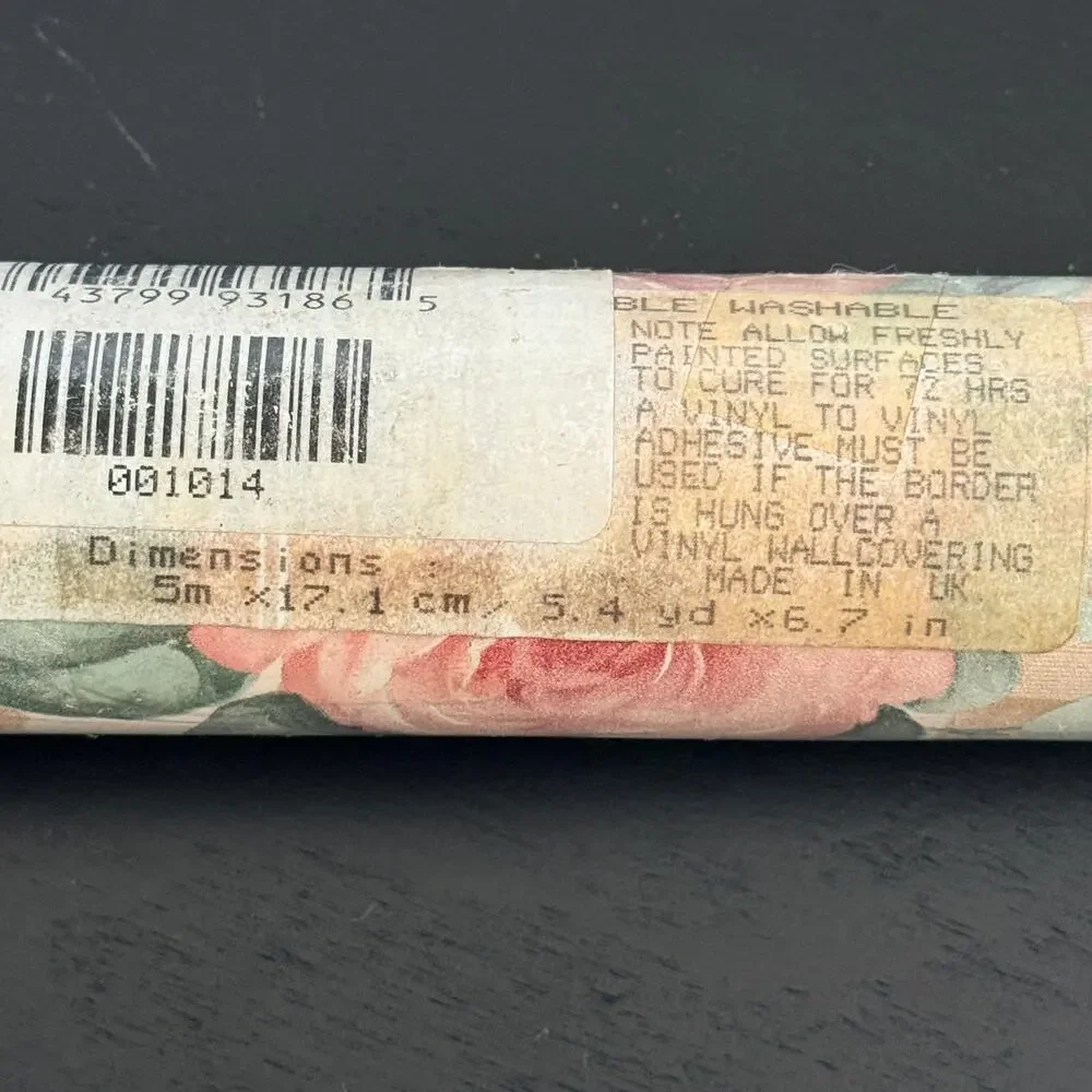 Imperial WB3186 Rose Floral Prepasted Wallpaper Border 5 Yd Lot 2 Rolls
